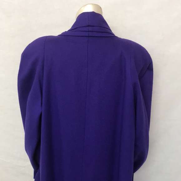 Vintage PORTRAIT Purple Long Wool Coat - Picture 7 of 13